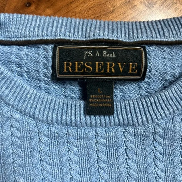 Jos A Bank Reserve Men’s Sweater Size Large Color Blue - Picture 4 of 5